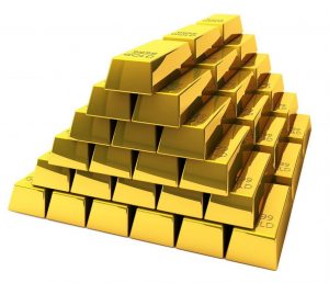 Goldstapel zum Thema Altgold